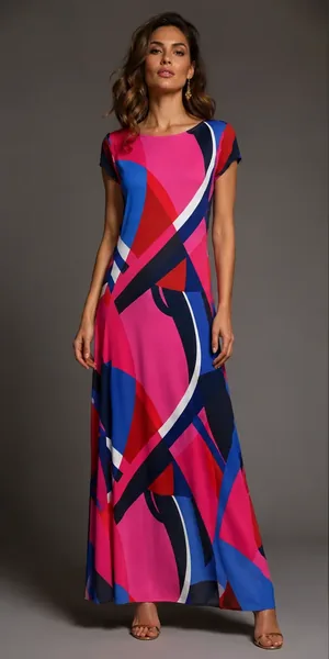 Rochie „Caleidoscop Fucsia
