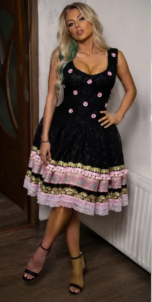 Rochie „Dantelă cu Flori de Cireș